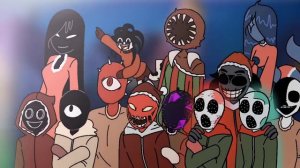 🌙Catnap and dogday☀️ invade the horror multiverse Christmas special (Doors and Rainbow friends)