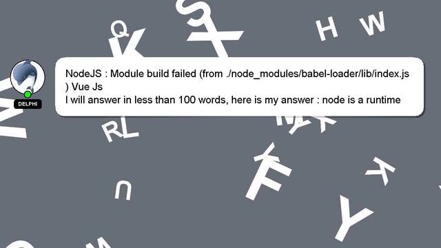 NodeJS : Module build failed (from ./node_modules/babel-loader/lib/index.js) Vue Js смотреть онлайн