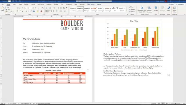 Word Module 8 Project 1: Boulder Game Studio смотреть онлайн