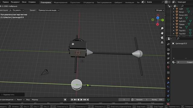 Делаю машину в приложении Blender 2 часть (ходовая часть). смотреть онлайн