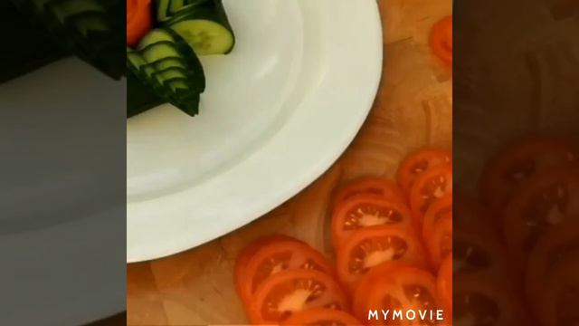 Небольшая идея красивой нарезки😉    #нарезка#овощи