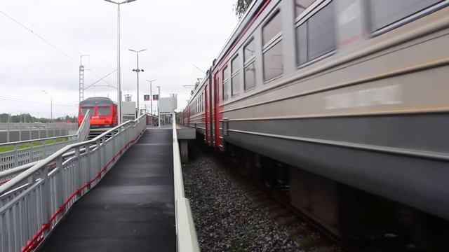 Электропоезд ЭД4МК-0074 станция Новопеределкино смотреть онлайн