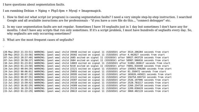 DevOps & SysAdmins: Segmentation faults nginx + php5-fpm смотреть онлайн