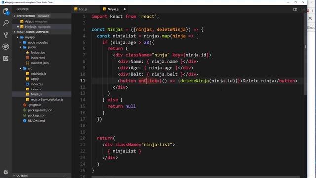 Complete React Tutorial ( & Redux) #19 - Deleting Data смотреть онлайн