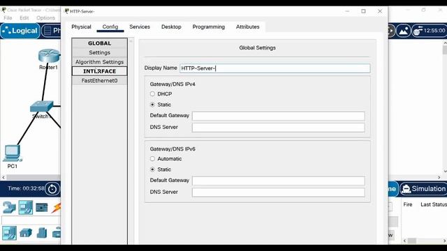 DNS Configuration In Cisco Packet Tracer