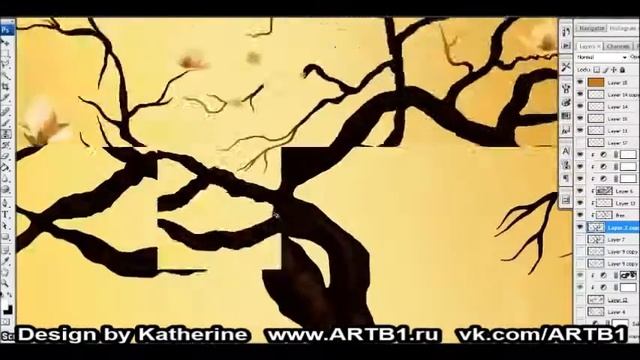 Картина Дерево | РИСУЮ В ФОТОШОПЕ смотреть онлайн