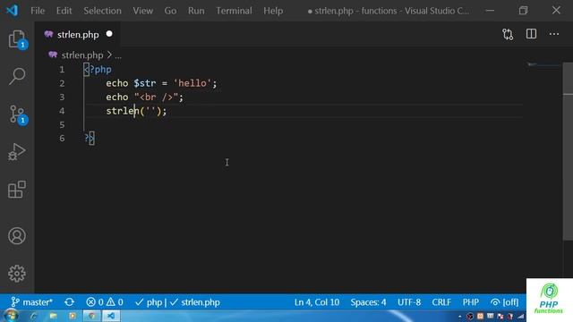 strlen function in PHP | strlen | Count space and character of the given string смотреть онлайн