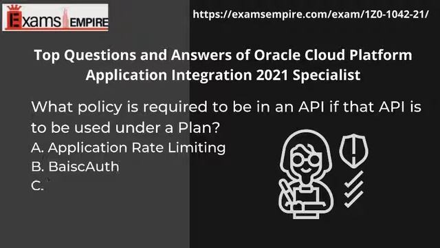 1Z0-1042-21 | Oracle Cloud Platform Application Integration 2021 Specialist смотреть онлайн