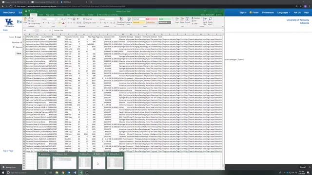 Exporting From Pubmed And EBSCO Into Excel And Finding Duplicates