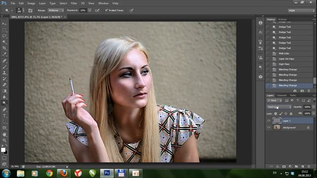 Photo with "Dave Hill effect" in Photoshop CS6 / Создание фото с эффектом Дейва Хилла смотреть онлайн