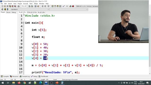 Linguagem C - Aula 6.1 - Domine vetores (arrays) em linguagem C (2022) смотреть онлайн