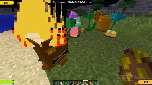 Обзор мода HungTeen's Plants VS Zombies в Minecraft! смотреть онлайн