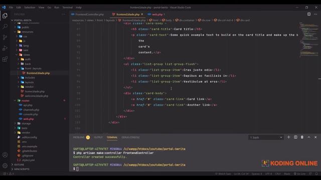 Tutorial Laravel 8 Part 35 Setup Halaman Frontend смотреть онлайн