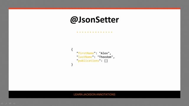 Jackson Deserialization - 2 - @JsonSetter смотреть онлайн