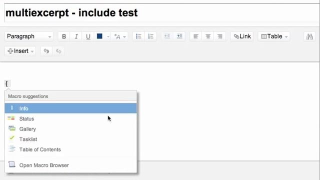 MultiExcerpt plugin for Confluence 4+ demo video v1 смотреть онлайн