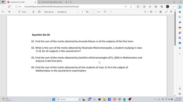 Data Base Task 26 | Write a Join Query Statement| 1st Year | Java Institute смотреть онлайн