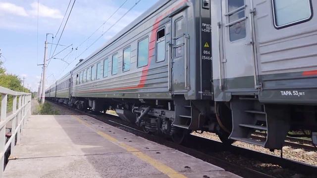 Электровоз ЭП2К-296 с пассажирским поездом №135У Москва — Челябинск. смотреть онлайн