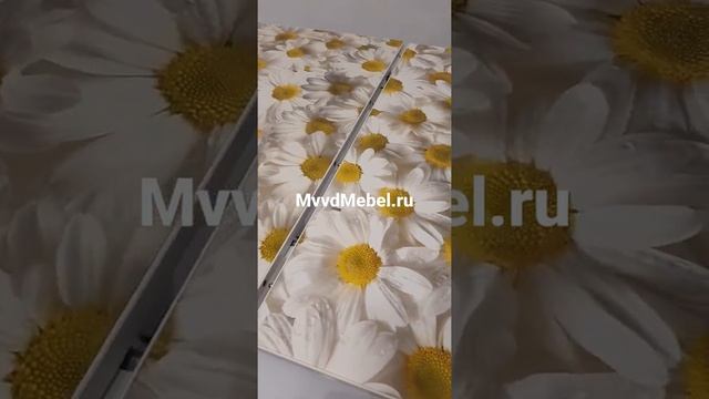 Стол Прямоугольный 120х70 раздвижной (+30 см) с фотопечатью Ромашки на пластике, ножки хром смотреть онлайн