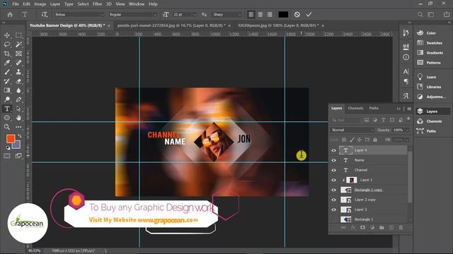 Professional YouTube Banner Template Psd Design - Photoshop Cc Tutorial смотреть онлайн
