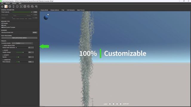 PlantCatalog: 3D Spanish moss - Tillandsia usneoides - procedural vegetation engine смотреть онлайн
