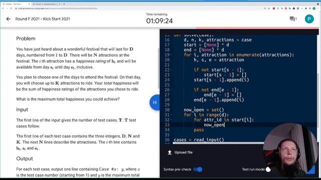 Google Kick Start 2021 Round F смотреть онлайн