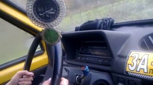 Села в первый раз за руль! Справилась!