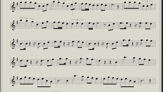 Lambada - Backing Track & Sheet music for sax Tenor any soprano Saxophone смотреть онлайн