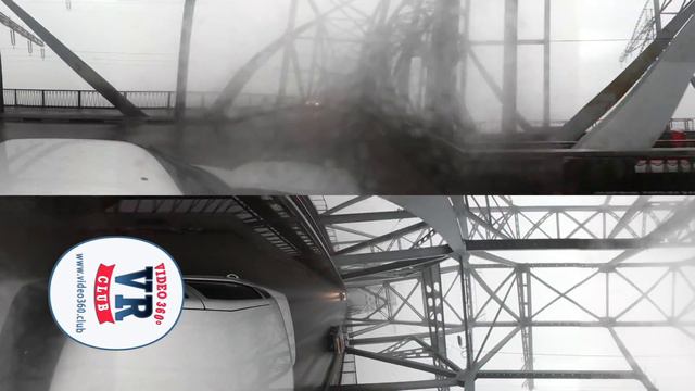 Императорский мост в утреннем апрельском тумане, г. Ульяновск. (360, VR, 4K) смотреть онлайн