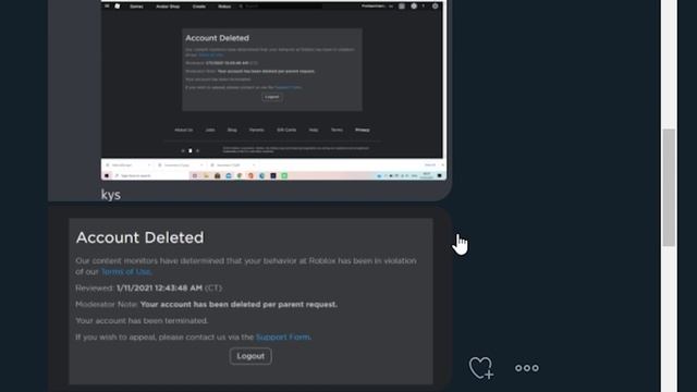 people are ABUSING the roblox reporting system.. (Parental Request Termination) смотреть онлайн