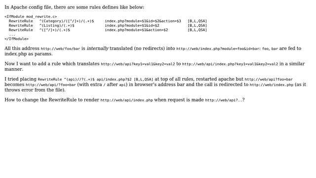 Webmasters: Bypass all rules and redirect internally to another folder/file смотреть онлайн