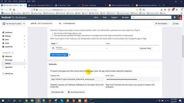 How to Create Facebook Messenger BOT With PHP, Ngrok, webhook setup смотреть онлайн