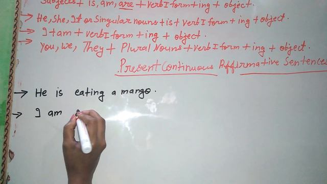 Present Continuous Sentences Affirmative and Negative смотреть онлайн