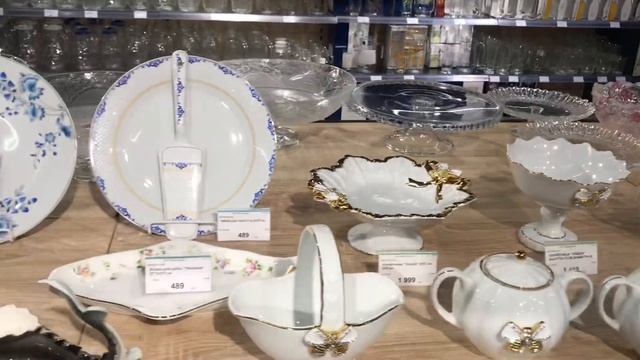Посуда в ДоМаркете.Сервизы.Фруктовницы,Конфетницы. смотреть онлайн