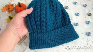 Вязание. ЖЕНСКАЯ ШАПКА из ALIZE ANGORA REAL 40. Готовая работа. Экспресс МК.