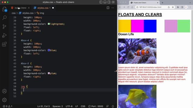 HTML CSS Tutorial for Beginners – 22 – Floats and Clears смотреть онлайн