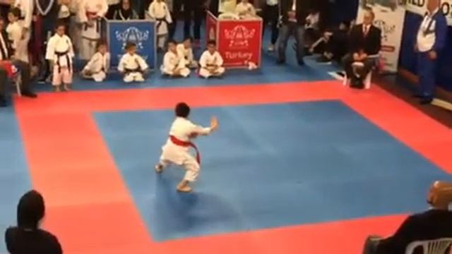 Anil 6 Years Old. Gold Medal World Karate Shotokan Championship Turkey İstanbul. WSF. آنيل شريعت پن