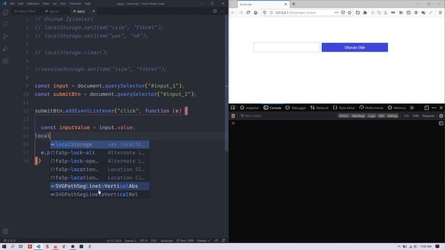 #24 - Javascript - Oturum islemleri (localStorage & sessionStorage) смотреть онлайн