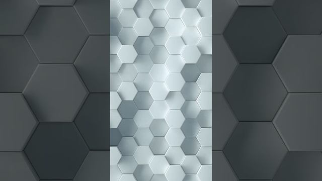 Hexagon Vertical Screen Saver Background White Clean 1 Hour Loop