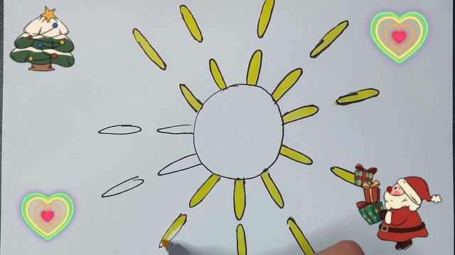 Рисуем маркерами солнышко/для срисовки/how to draw the sun with markers смотреть онлайн