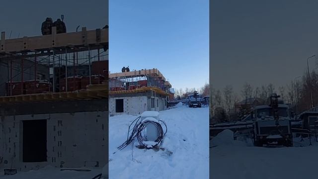П53. 24.11. Тёплый день и прогрев бетона. смотреть онлайн
