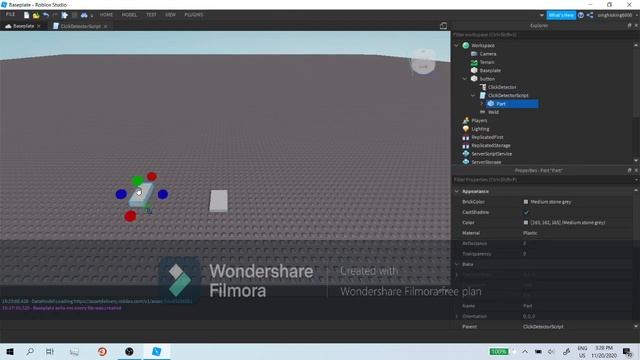 How to make a click detector in Roblox Studio смотреть онлайн
