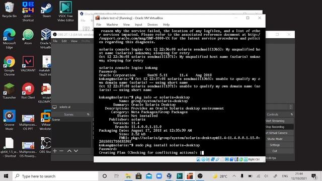 Cara Install SOLARIS OS 11.4 di VIRTUAL BOX beserta USER INTERFACEnya смотреть онлайн