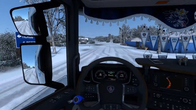 #ЕТS2 ИЗ ПСКОВА ДО СПБ РЕЙС ЕДУ НА #SCANIAR 🚦🚛 ❄️