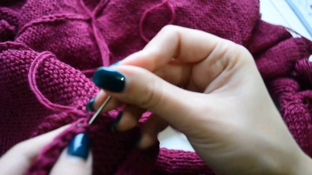 Свитер с листьями на рукавах - Мастер класс (часть 5) смотреть онлайн