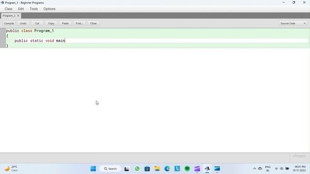 Program in Java to print a HELLO WORLD. смотреть онлайн