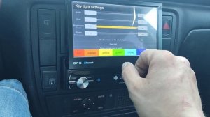 Как настроить подстветку Китайской  манитолы Андройд 1 din с выдвежным экраном