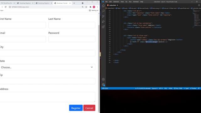 Bootstrap Registration Form and Login Form, , ওয়েব ডেভেলপমেন্ট টিউটোরিয়াল, Class-6 смотреть онлайн