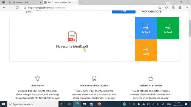 How to convert pdf file into Word ,Excel ,Ppt file online in Hindi I pdf convert I online I смотреть онлайн