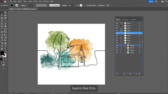 How to Convert AI file to Editable Layered PSD | Illustrator to Photoshop File смотреть онлайн