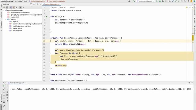 groupBy() Kotlin Code Snippet (5-10 mins) смотреть онлайн